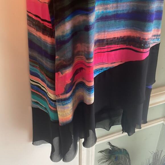 Cupio beach cover with black mesh trim multi color M - Picture 8 of 9